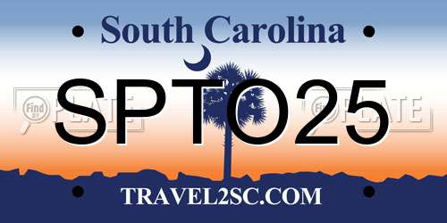 SPTO25 South Carolina License Plate
