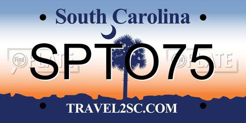 SPTO75 South Carolina License Plate