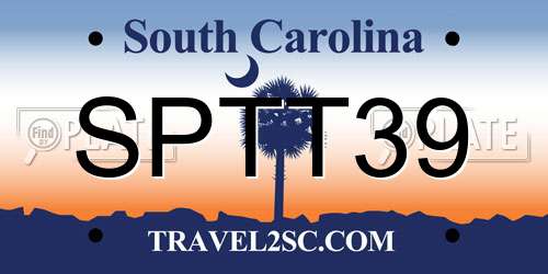 SPTT39 South Carolina License Plate
