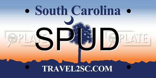 SPUD South Carolina License Plate