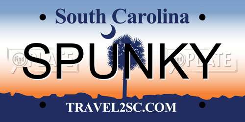 SPUNKY South Carolina License Plate