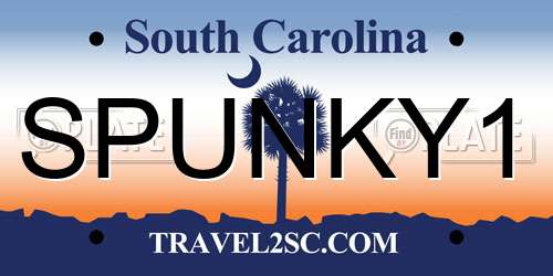 SPUNKY1 South Carolina License Plate