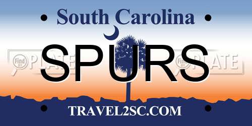 SPURS South Carolina License Plate