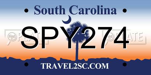SPY274 South Carolina License Plate