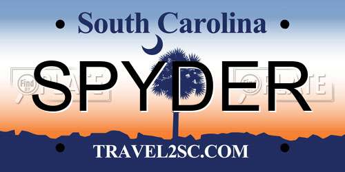 SPYDER South Carolina License Plate