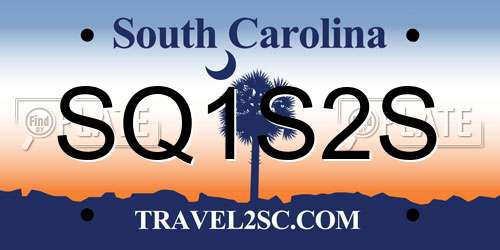 SQ1S2S South Carolina License Plate
