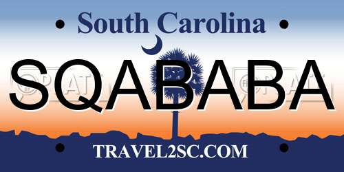 SQABABA South Carolina License Plate