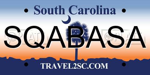 SQABASA South Carolina License Plate
