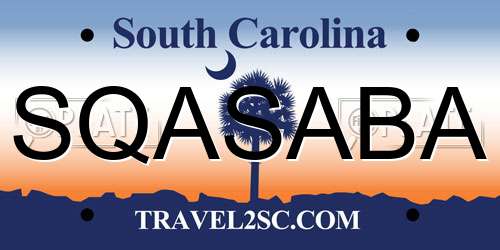 SQASABA South Carolina License Plate