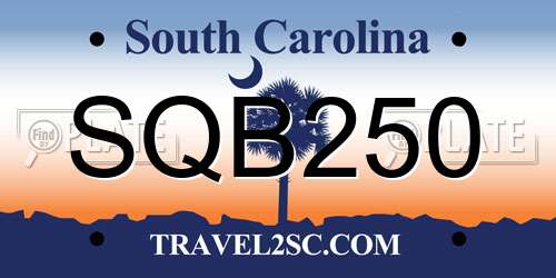 SQB250 South Carolina License Plate