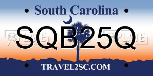 SQB25Q South Carolina License Plate