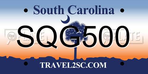 SQG500 South Carolina License Plate