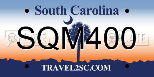 SQM400 South Carolina License Plate