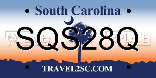 SQS28Q South Carolina License Plate