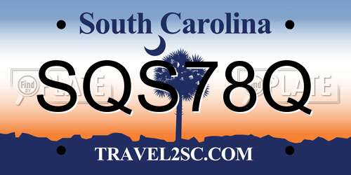 SQS78Q South Carolina License Plate