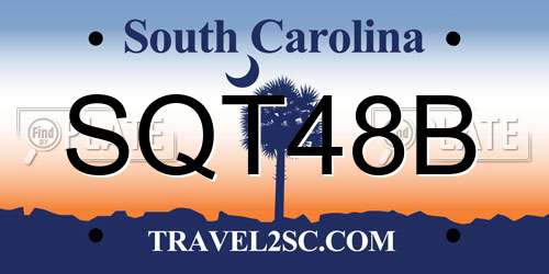 SQT48B South Carolina License Plate
