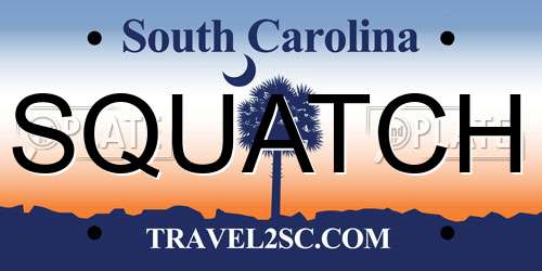 SQUATCH South Carolina License Plate