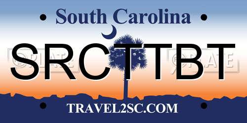 SRCTTBT South Carolina License Plate