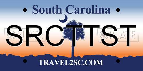 SRCTTST South Carolina License Plate