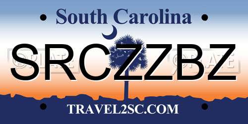 SRCZZBZ South Carolina License Plate