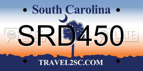 SRD450 South Carolina License Plate