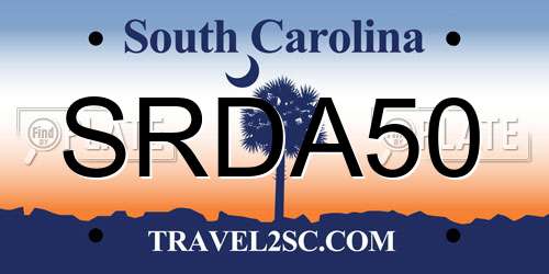 SRDA50 South Carolina License Plate