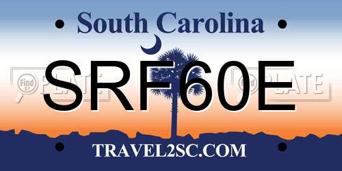 SRF60E South Carolina License Plate