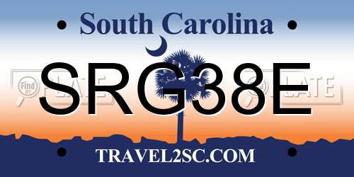 SRG38E South Carolina License Plate