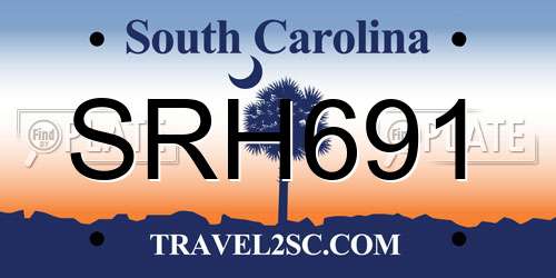 SRH691 South Carolina License Plate