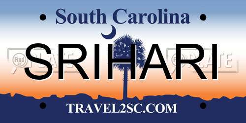 SRIHARI South Carolina License Plate