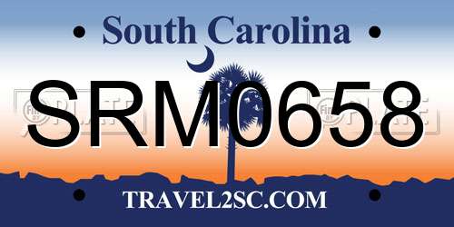 SRM0658 South Carolina License Plate