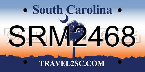 SRM2468 South Carolina License Plate