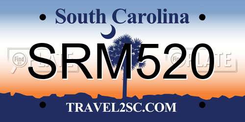 SRM520 South Carolina License Plate