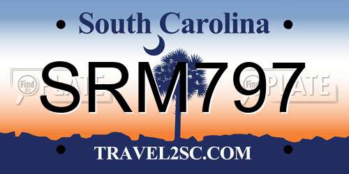 SRM797 South Carolina License Plate