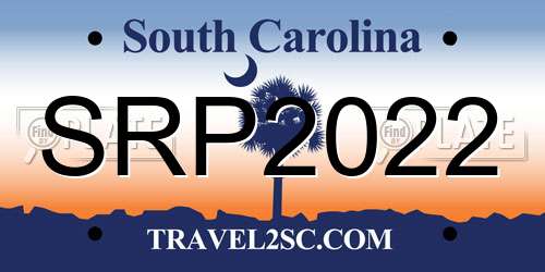 SRP2022 South Carolina License Plate