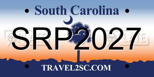 SRP2027 South Carolina License Plate