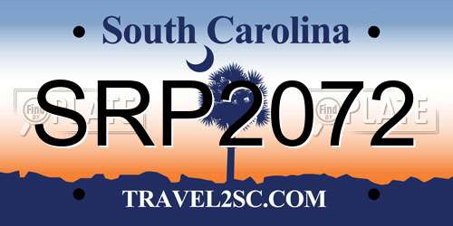 SRP2072 South Carolina License Plate
