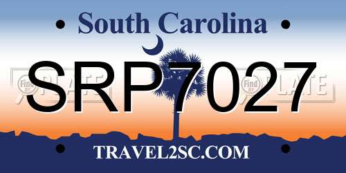 SRP7027 South Carolina License Plate