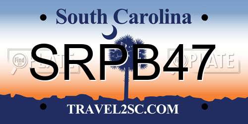 SRPB47 South Carolina License Plate