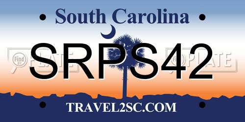 SRPS42 South Carolina License Plate