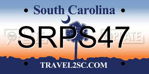 SRPS47 South Carolina License Plate