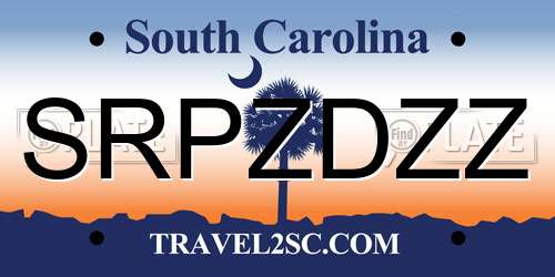 SRPZDZZ South Carolina License Plate