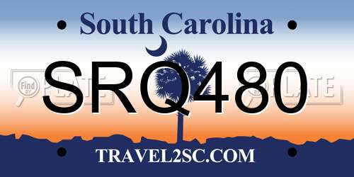 SRQ480 South Carolina License Plate