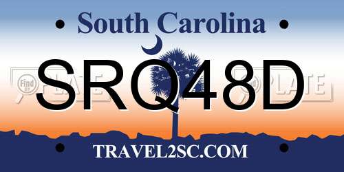 SRQ48D South Carolina License Plate