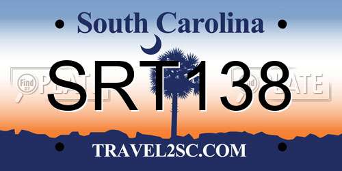 SRT138 South Carolina License Plate