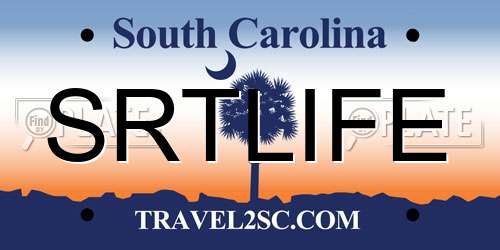 SRTLIFE South Carolina License Plate