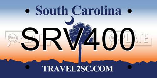 SRV400 South Carolina License Plate