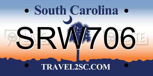 SRW706 South Carolina License Plate