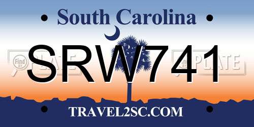 SRW741 South Carolina License Plate