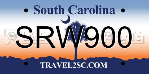 SRW900 South Carolina License Plate